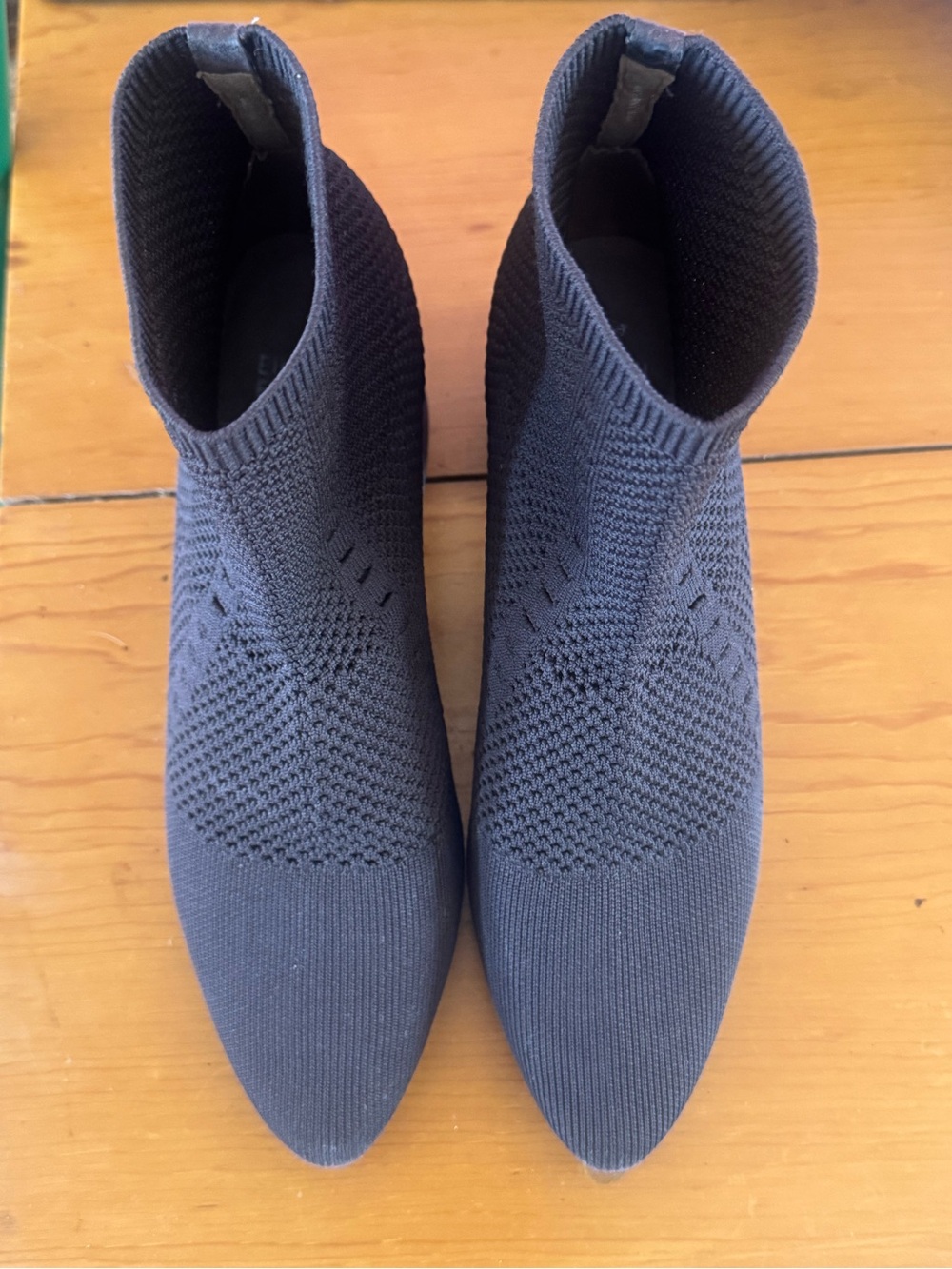 Eileen Fisher | Coffee Brown | Knit Sock Ankle Boots | Size 7.5 - Picture 2 of 4